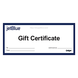SHOPBLUE GIFT CERTIFICATES - NOT FOR FLIGHT USE